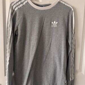 Adidas Gray and White Crewneck Shirt